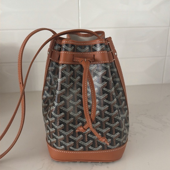 Goyardine Petit Flot Bucket Bag PM Black Gold - Picture 10 of 10